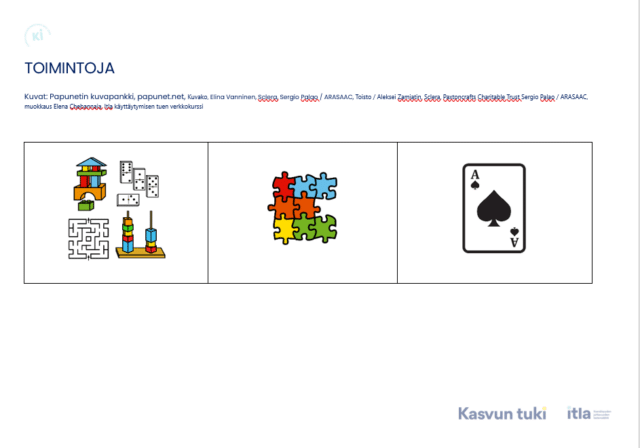 toimintoja etusivu.